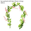 DIY513 Artificial Wisteria Flowers Vines for Wedding decoration ( 5 Colors )