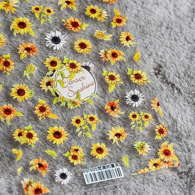 BC11: 3D flower Nails Sticker