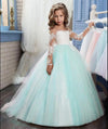 FG408 Full sleeves Puffy Pageant Gown for girls ( 3 Colors )