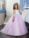 FG408 Full sleeves Puffy Pageant Gown for girls ( 3 Colors )