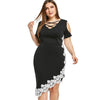 MX162 Plus Size Summer Lace Evening Dress