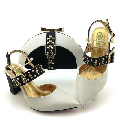 BS166 Italian design shoes + Clutch Bags ( 7 Colors )