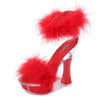 BS159 Feather Wedding Heels ( 5 Colors )