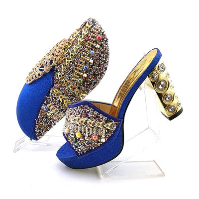 BS171 Shinning Shoes+ Clutch Bag sets ( 8 Colors )