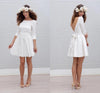 SS120 Boho short Wedding Dress
