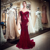 LG417 Luxury sequin mermaid Evening Gowns ( Gold/Burgundy )