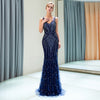 LG268 Luxurious Navy Blue Evening Gown