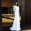 CW703 Simple Beading Sashes Wedding Dress