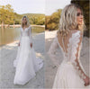 CW514 Long sleeve Beach Bridal dress