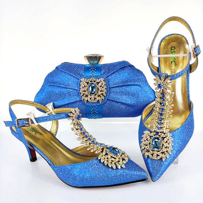 BS172 Fashion Shoes+Clutch Purses sets ( 9 Colors )