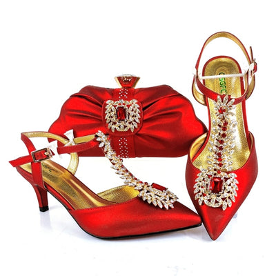 BS172 Fashion Shoes+Clutch Purses sets ( 9 Colors )
