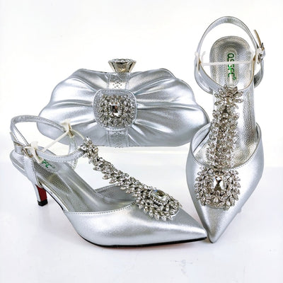 BS172 Fashion Shoes+Clutch Purses sets ( 9 Colors )