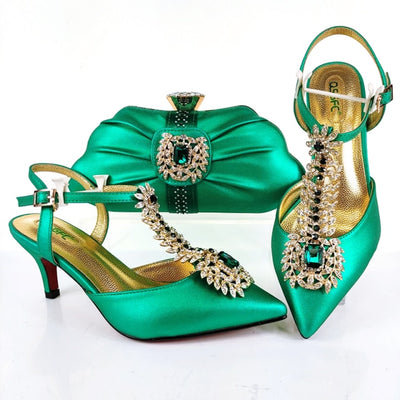 BS172 Fashion Shoes+Clutch Purses sets ( 9 Colors )