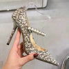 BS233 Rhinestone & Pearls Pointed Toe Wedding shoes