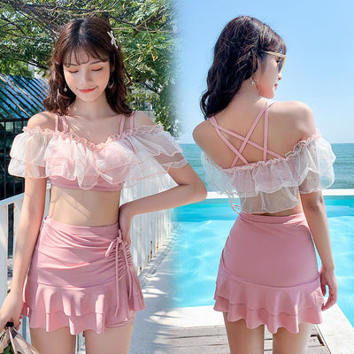 SW69 Cute 2-pieces High Waist Swimsuits ( 2 Colors )