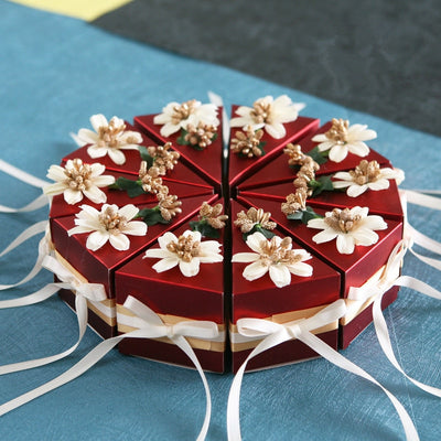 DIY380 : 10pcs/pack 3 colors triangle-shaped Wedding cake Boxes