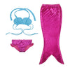FG305 : 3Pcs little mermaid swimming suit sets(3 Colors)