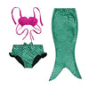 FG305 : 3Pcs little mermaid swimming suit sets(3 Colors)