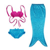 FG305 : 3Pcs little mermaid swimming suit sets(3 Colors)