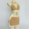 SW47 : 3pcs/set Crochet Shell Swimwear sets
