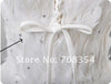 CG21 Feathers Short Front Long Back  Wedding Gown