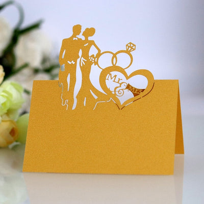 DIY295 : 50pcs/lot Card message for Wedding Table decoration(6 Colors)
