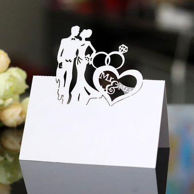 DIY295 : 50pcs/lot Card message for Wedding Table decoration(6 Colors)