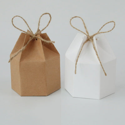DIY297 : 50pcs/lot Kraft Paper Rustic wedding gift boxes