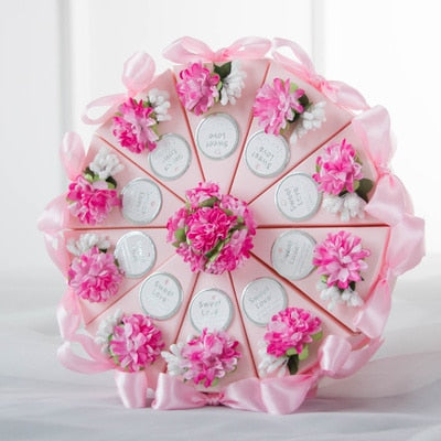 DIY220 : 50pcs Triangular Wedding Cake Favors Boxes(20 Styles)