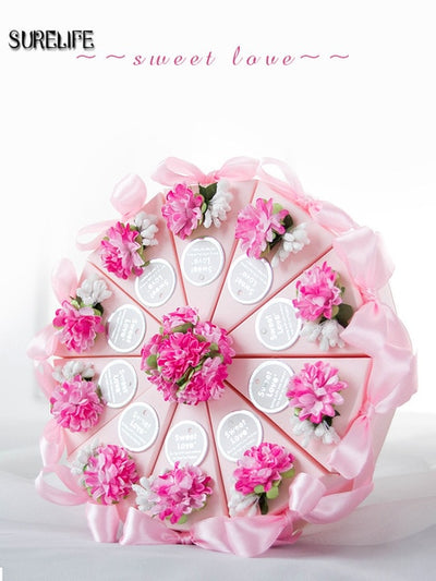 DIY220 : 50pcs Triangular Wedding Cake Favors Boxes(20 Styles)