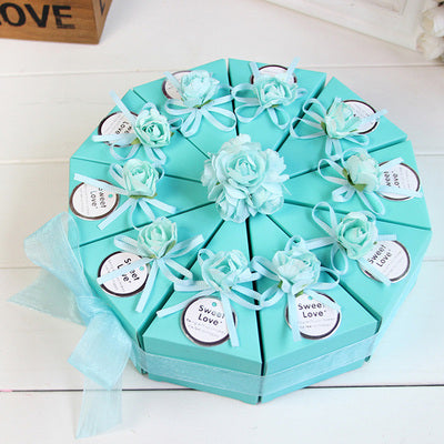 DIY220 : 50pcs Triangular Wedding Cake Favors Boxes(20 Styles)