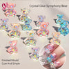 BC21 : 6Pcs/Set CRYSTAL GLUE SYMPHONY BEAR Nail Art Decorations