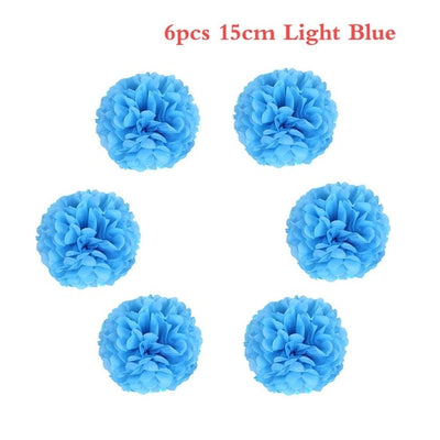 DIY293 : 6pcs/lot Pom Pom paper for Party decoration (20 Colors)