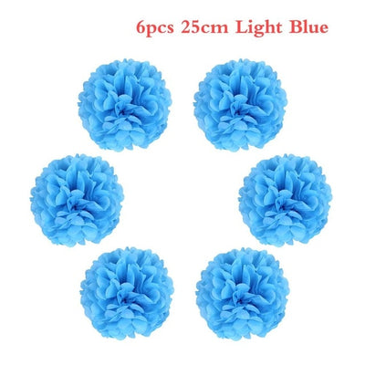 DIY293 : 6pcs/lot Pom Pom paper for Party decoration (20 Colors)