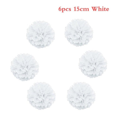 DIY293 : 6pcs/lot Pom Pom paper for Party decoration (20 Colors)