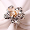DIY326 : 6pcs/lot Pearl Flower Napkin Ring For Wedding & Event Table