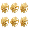 DIY343: 6pcs/lot Metal leaf napkin rings (3 Colors )