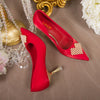 BS266 heart-shaped pearls Bridal shoes (2 Colors )