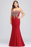 PP291 Plus Size sleeveless mermaid Prom Dresses(6 Colors)