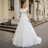 CW326 Plus Size half sleeves A line Wedding Dress