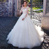 HW173 A-Line Wedding Gown with Court Train