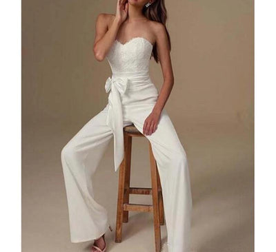 PD29 sweetheart simple Bridal Jumpsuit