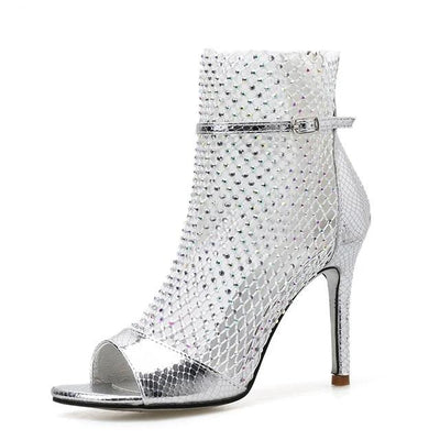 BS120 Mesh Glitter Party Heels ( 3 Colors)