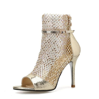 BS120 Mesh Glitter Party Heels ( 3 Colors)