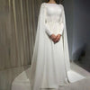 CW544 Muslim cape sleeve Bridal dress