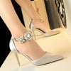 BS51 Classy satin diamond wedding Heels( 6 Colors)