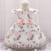 FG240 Flower Embroidery Baby Girl Dresses (4 Colors)