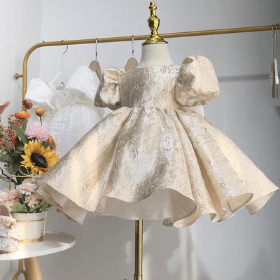 FG583 Champagne Christening Dresses