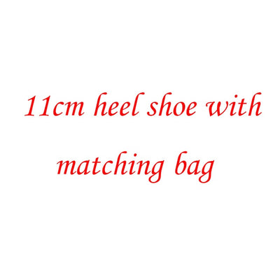 BS147 Luxurious Bridal shoes with matching  clutch bags set