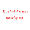 BS144 Red crystal Wedding shoes with matching bag